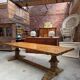 Large monastery-style table in aged fir.