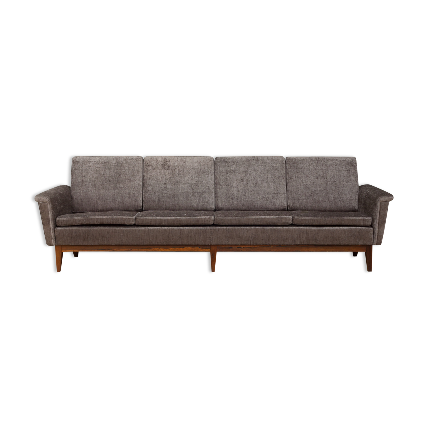 Mid-century four seater sofa in italian velvet