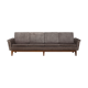 Mid-century four seater sofa in italian velvet
