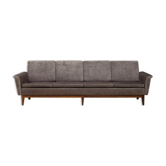 Mid-century four seater sofa in italian velvet