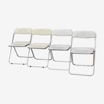 Série de 4 chaises Plia Castelli blanches