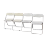 Series of 4 white Plia Castelli chairs