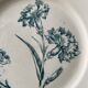 Set of 8 plates Terre de Fer 1900 K.G Lunéville, model "Carnation"