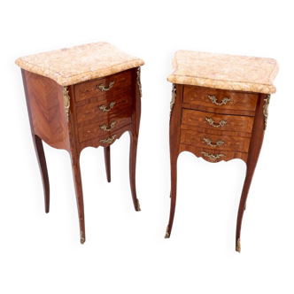 Paire de tables de chevet, France, début du XXe siècle.