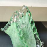 Pocket tray/Mail holder/Letter holder. Organic aquatic form. Blown Art Glass Murano Italy
