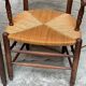 Pair of straw armchairs