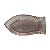 Plat poisson verre rose
