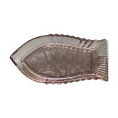 Small fish dish, pink glass