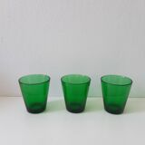 Set of 6 vintage green glasses