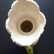 barbotine vase with art nouveau thistle flowers, very rare