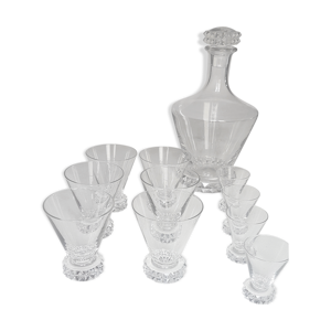 Carafe avec 4 verres digestifs