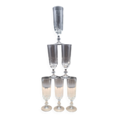 Set 6 flûtes champagne ciselées