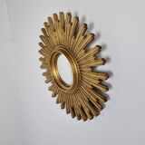 Vintage golden sunburst mirror