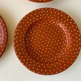 Selency x Monoprix Croisé Laroche artisanal polka dot plates