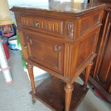Old marble flat nightstand bedside