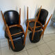 suite of 4 chairs from the 60s, "pegasus" model, from Baumann.