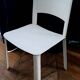 White leather chair. Cidue. Italy. 1980s.