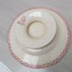Cake dish on foot in iron earth of Gien model Pink hawthorn