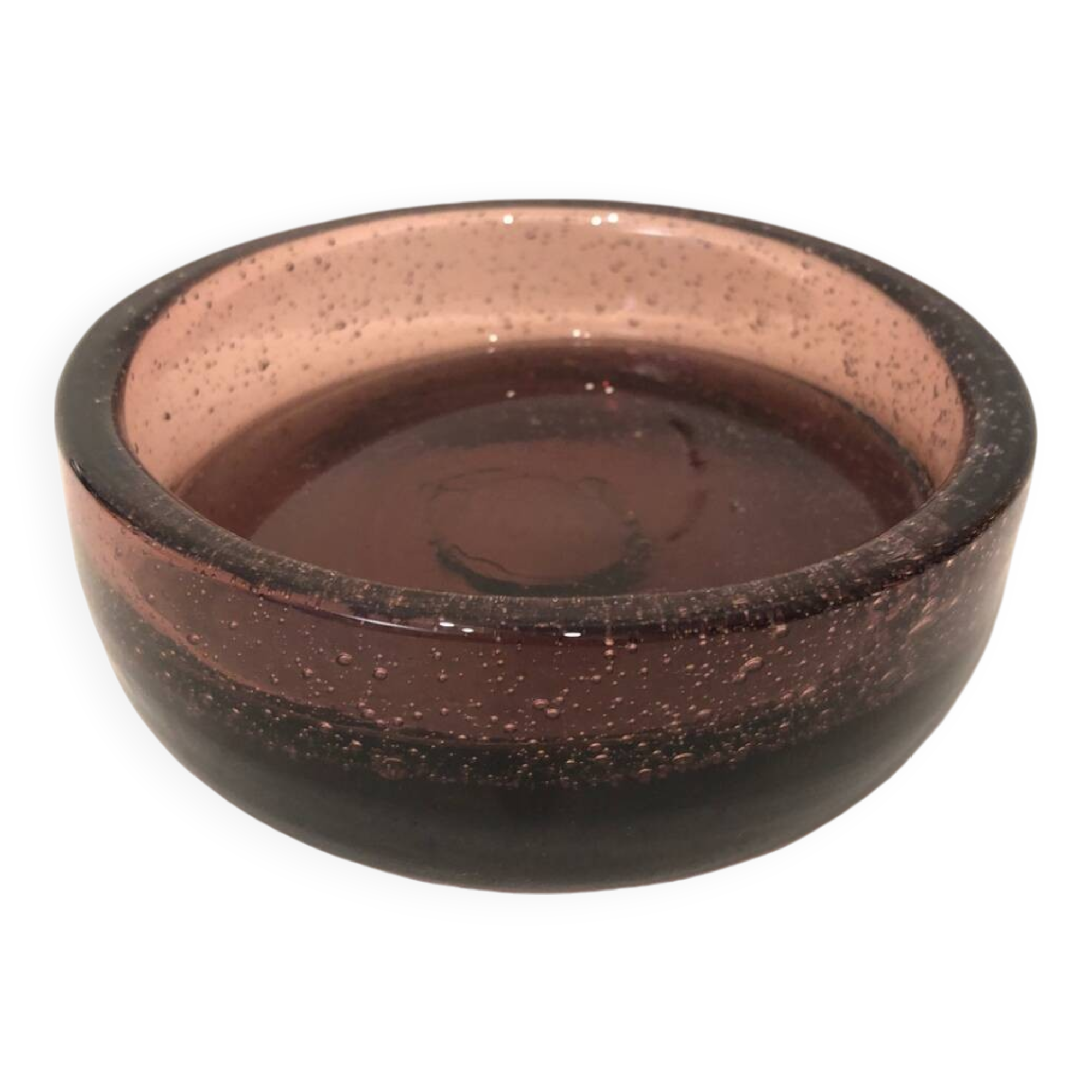 Pink bubble glass empty pocket, 1970