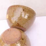 2 large feu la Berne stoneware bowls signed
