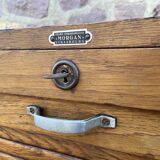 Vintage sliding curtain binder cabinet