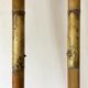 Boat oars, wooden and brass boat