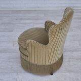 1970s, pair of Danish armchairs, original condition, green furniture velour.