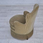 1970s, pair of Danish armchairs, original condition, green furniture velour.