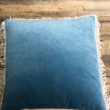 Velvet cushion and fringes