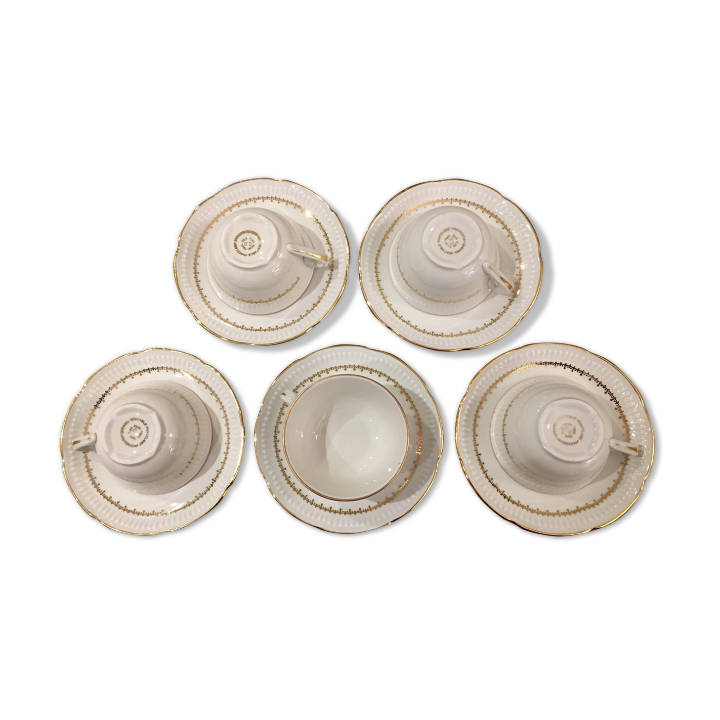 Limoges fine porcelain vintage coffee cups