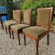 Lot de 4 chaises en acajou et velours
