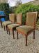 Set of 4 mahogany and velvet chairs