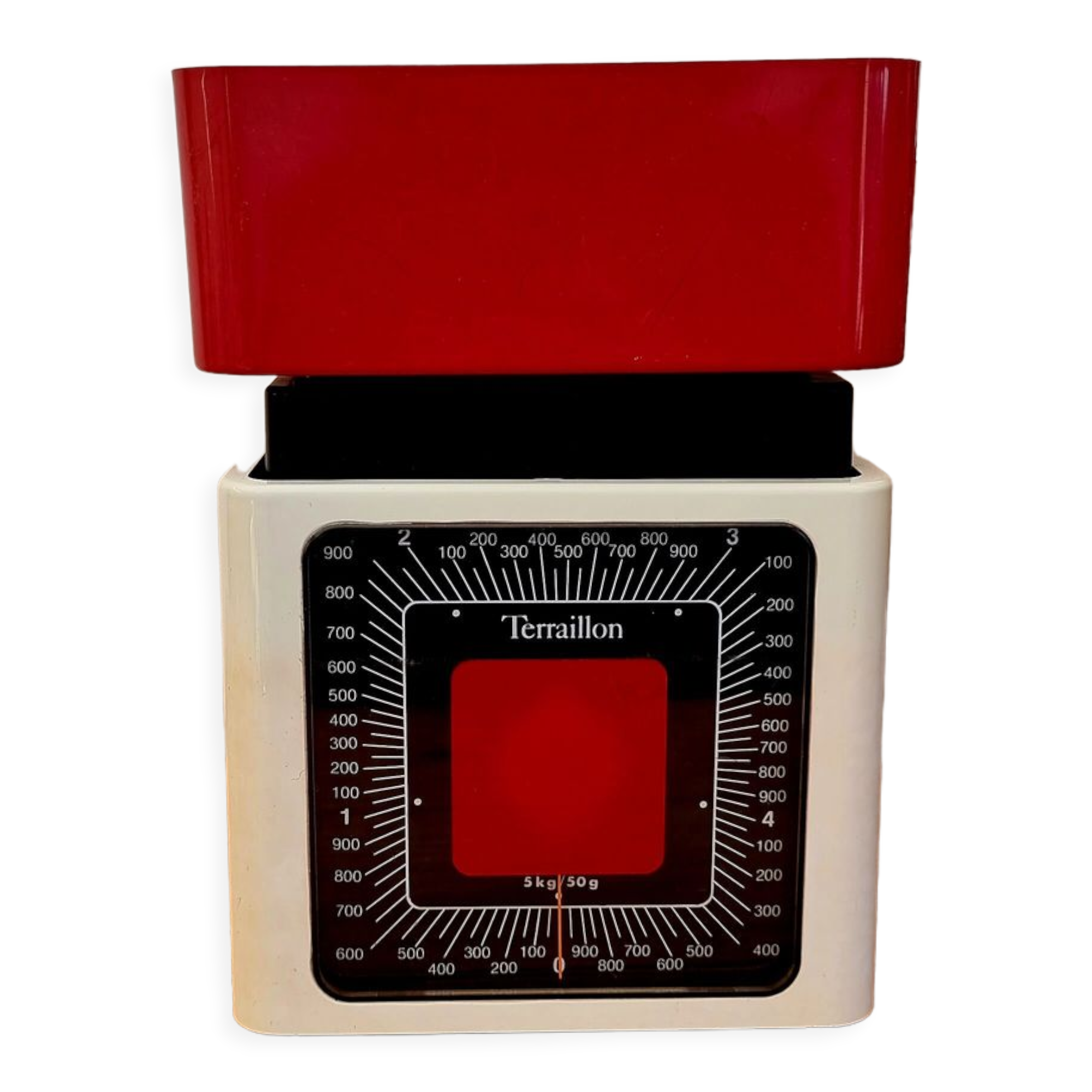 Vintage red terraillon scale