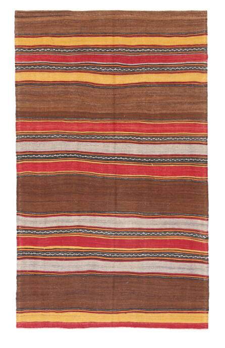 4x7 Handmade Red Anatolian Vintage Rug, 135x219Cm