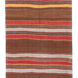 4x7 Handmade Red Anatolian Vintage Rug, 135x219Cm