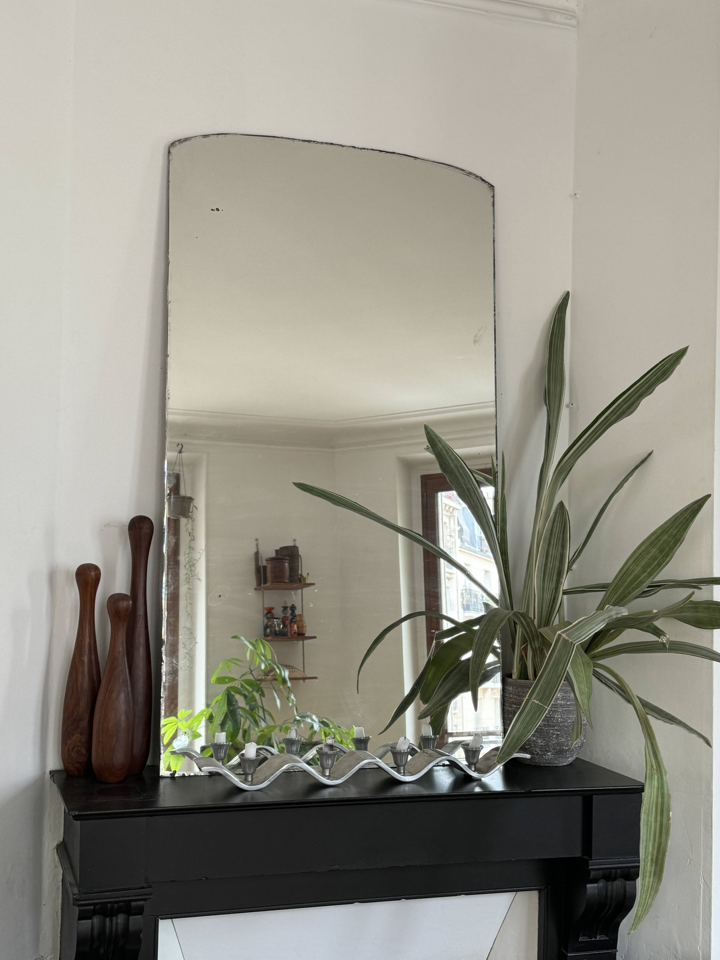 Large vintage Scandinavian mirror