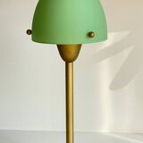 Lampe champignon SCE acier et verre opalin vintage