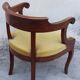 Louis Philippe office armchair in solid walnut