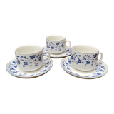Blue flower coffee cups