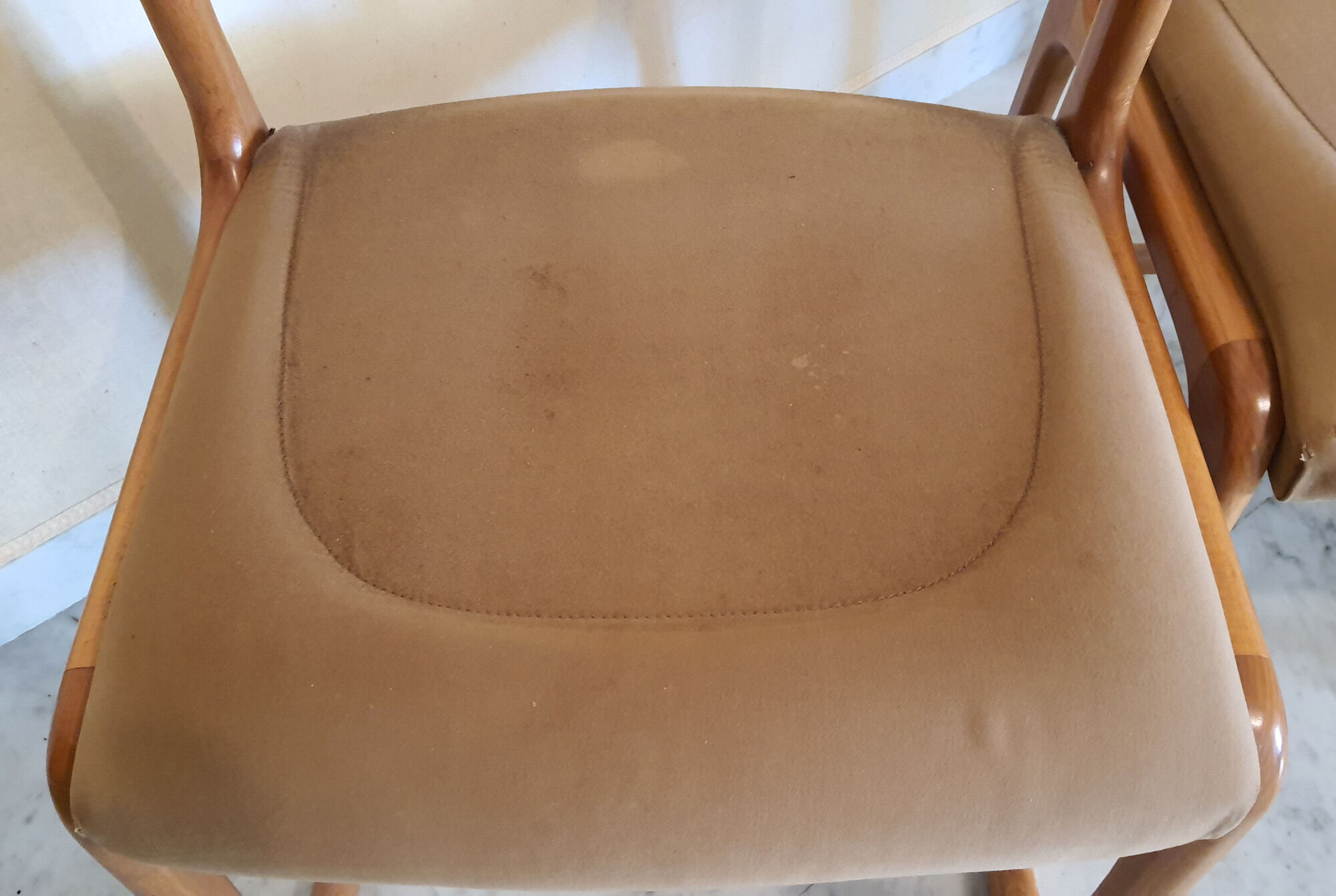 3 chairs Baumann Sled 1960 original fabric