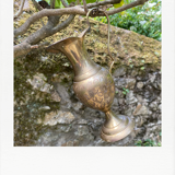 Small engraved brass jug