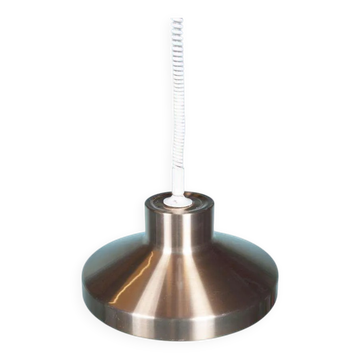 Vintage suspended lamp in aluminium from the 60s/70s, dining table lamp.