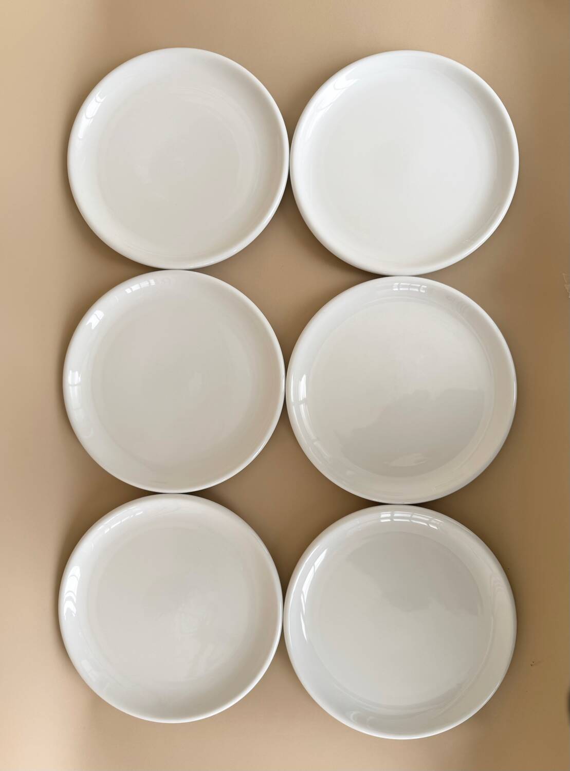Set of 6 Vintage IKEA x Rondo white porcelain hollow dinner plates