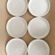 Set of 6 Vintage IKEA x Rondo white porcelain hollow dinner plates