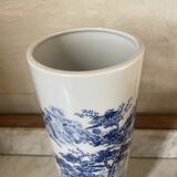 Vintage Japanese ceramic cylinder vase