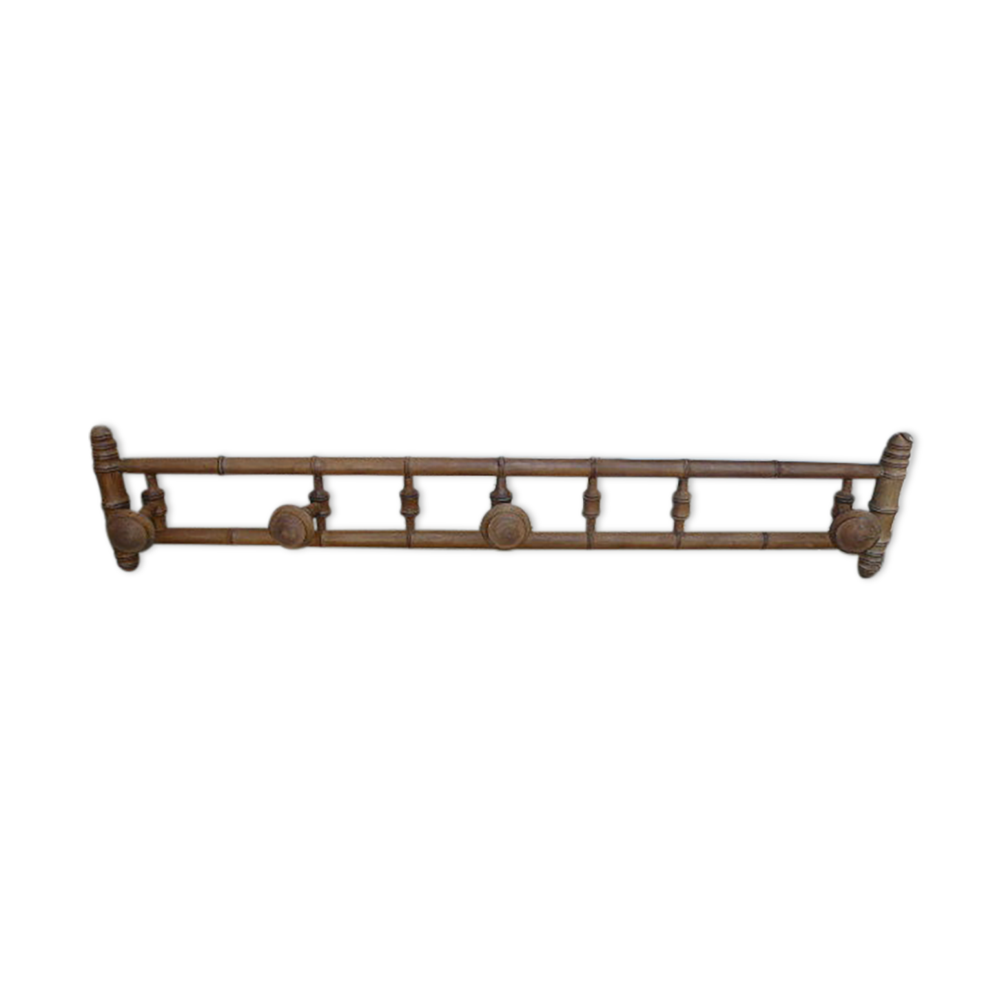 bamboo coat holder Napoleon III 4 hooks