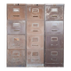 Set of industrial drawer cabinets.