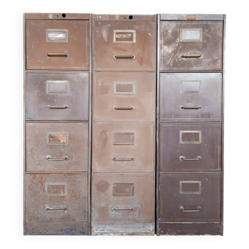 Set of industrial drawer cabinets.