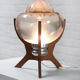 Lampe de table vintage de Murano avec base en bois, années 1960
