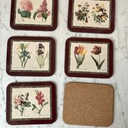 6 coasters Jason Coasters flowers Made in New Zealand (1963)
